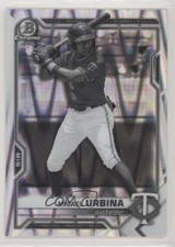 2021 Bowman Draft Chrome Black & White RayWave Refractor Misael Urbina 0m37