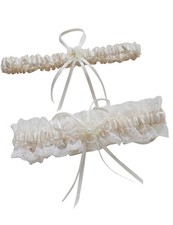 Lace Wedding Garters for Bride Pearl Stretch Prom Garter, Women Wedding Brida...