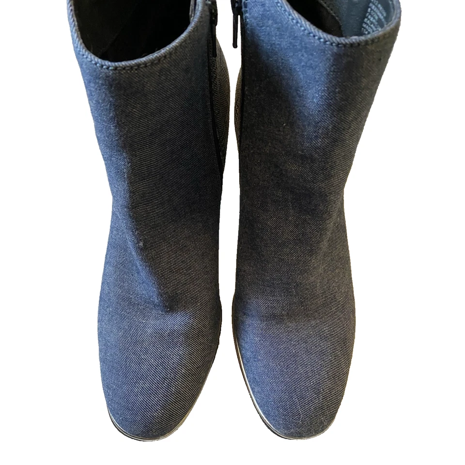 Rialto Bailor ботинки женщин размер 8,5 M синий джинсовой ткани и клетку хипстер каблука ботинок - Изображение 3 из 4