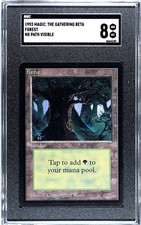 MTG, Beta, Forest (No Path Visible) SGC Grade 8