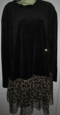 Tilletts Velour Dress with Lace trim hem  long sleeve, fit size uk 16-18  Quirky