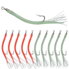 Fishing Hooks Fishing Hook Emulation Feather Fishing Eel Tube Jig Bait