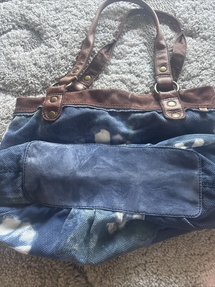 Lucky brand手提包蓝色棉质花卉皮革/绒面革 — 第 4/4 张图片