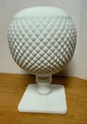 Vintage WESTMORELAND English Hobnail Ivy Rose Bowl White MILK GLASS Pedestal 7"