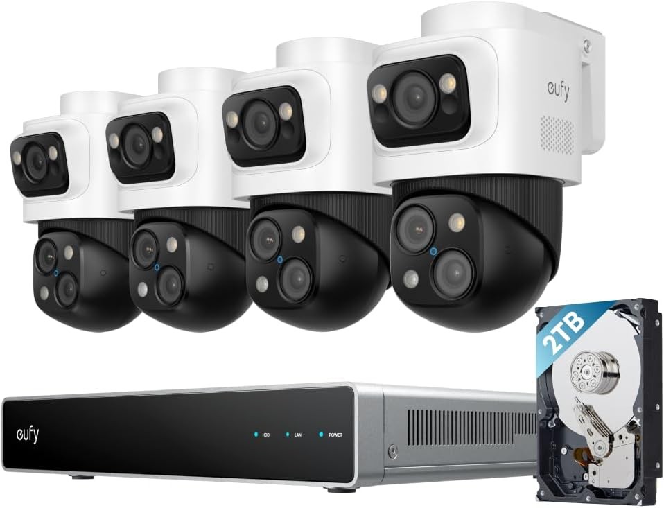 eufy PoE NVR Security System S4 Max 8CH 16MP Triple Lens Camera