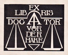 Exlibris Jan Arend vor der Hake ex-libris boo...