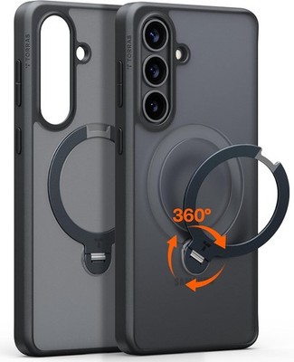 TORRAS Ostand Q3 Spin for Samsung Galaxy S26 Case 360 Magnetic Stand Black
