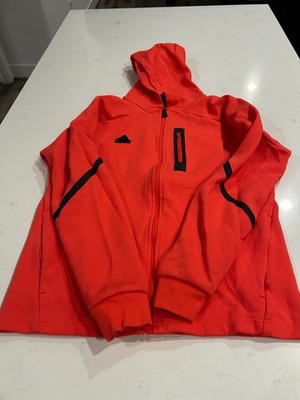 NWOT Adidas Designed for Gameday Full-Zip Hoodie Red Slim Fit IC8050