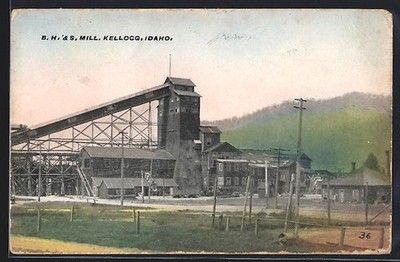 Kellogg, ID, B. H. & S. Co.´s Mill, Ansichtskarte 1913 