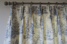 Fabulous Bespoke Titley & Marr Provence Toile Large Interlined Curtains
