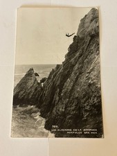 La Quebrada Cliff Diver Acapulco México RPPC 1951