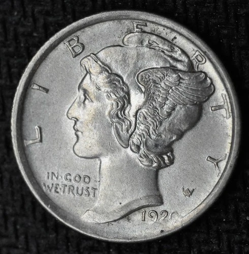 1920 Mercury Dime FB Full Bands - GEM BU