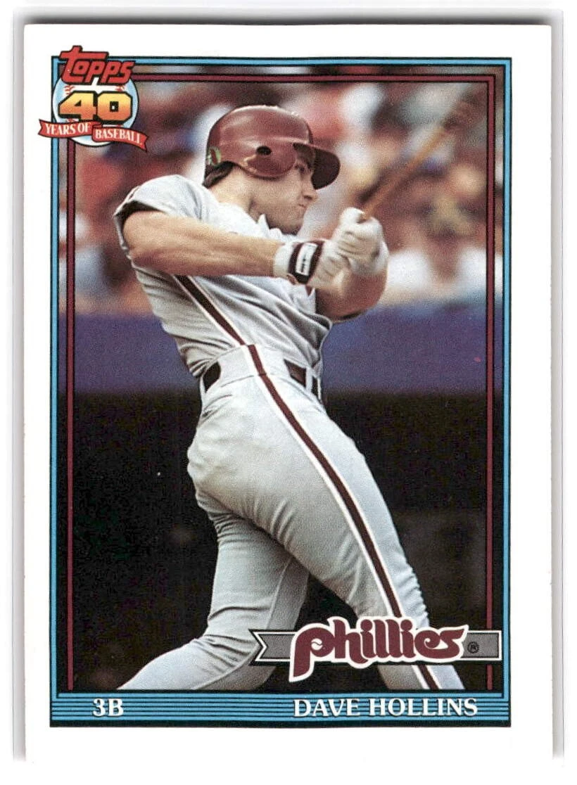 Dave Hollins 1991 Topps Baseball #264 Philadelphia Phillies