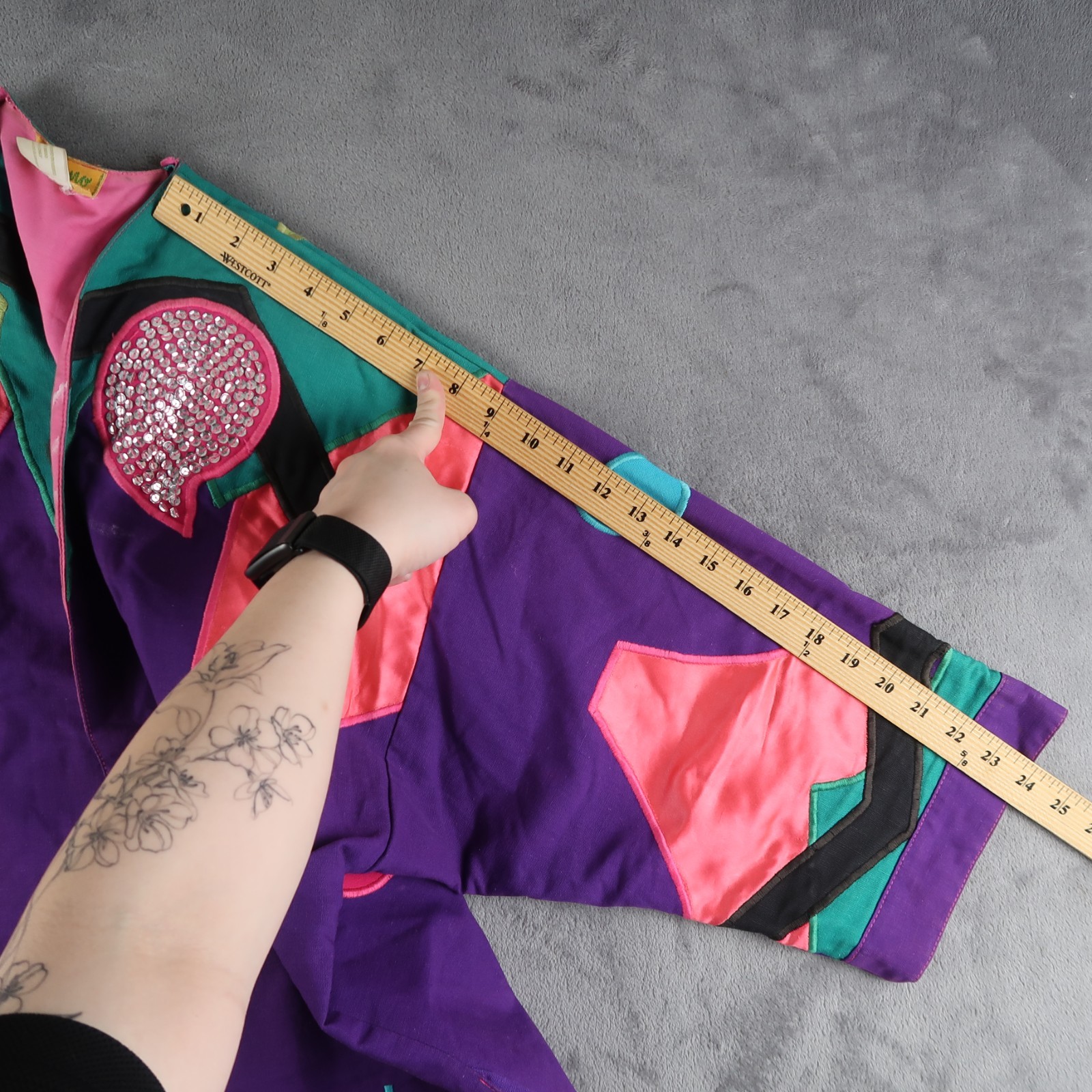 Tipicano 80s Patchwork Embroidered S Grannycore J… - image 13