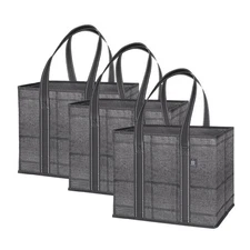 3 Pack Reusable Grocery Bags Shopping Bags for groceries Utility Tote with Ha...