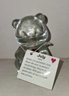 Fenton Handmade Clear Glass Bear Figurine July Ruby Collectible Decorative USA