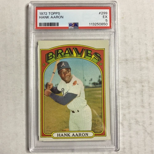 1972 Topps #299 Hank Aaron PSA 5 P3