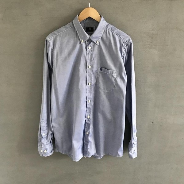 Men Bogner Shirt Navy Cotton 42 / XL / 50 #1VOX