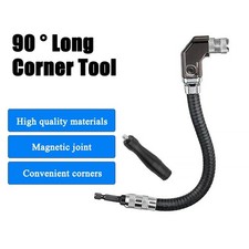 12-Inch 90 degree Right Angle Flex Shaft Impact Driver Attachment Bit Holder NEW