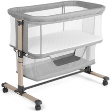 Bassinet Bedside Sleeper, Portable, Breathable, Adjustable Baby Bedside Bassi...