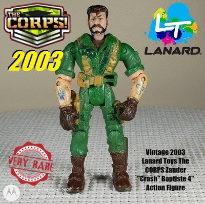 Vintage 2003 Lanard Toys The CORPS Zander ''Crash'' Baptiste 4'' Action Figure