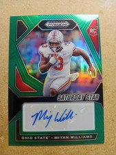 2024 Prizm Draft Picks Green Prizm Saturday Star Autograph Miyan Williams RC...