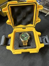 INVICTA ALTORIS MENS WATCH 45MM GOLD STEEL BAND GREEN CHRONOGRAPH DIAL 48898