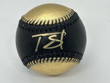 Tarik Skubal Autographed ROMLB Gold & Black Rawlings Baseball Tigers ! Fanatics