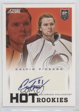 2013-14 Score Hot Rookies Signatures Calvin Pickard #599 Rookie Auto RC 0xh3