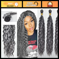 24-28 Inch Silver Grey Deep Wave Human Hair Bundles - 12A Unprocessed Virgin Hai