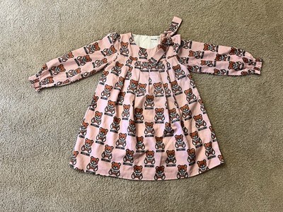 MOSCHINO Girls Kid Size 6 Teddy Bear Dress Pink