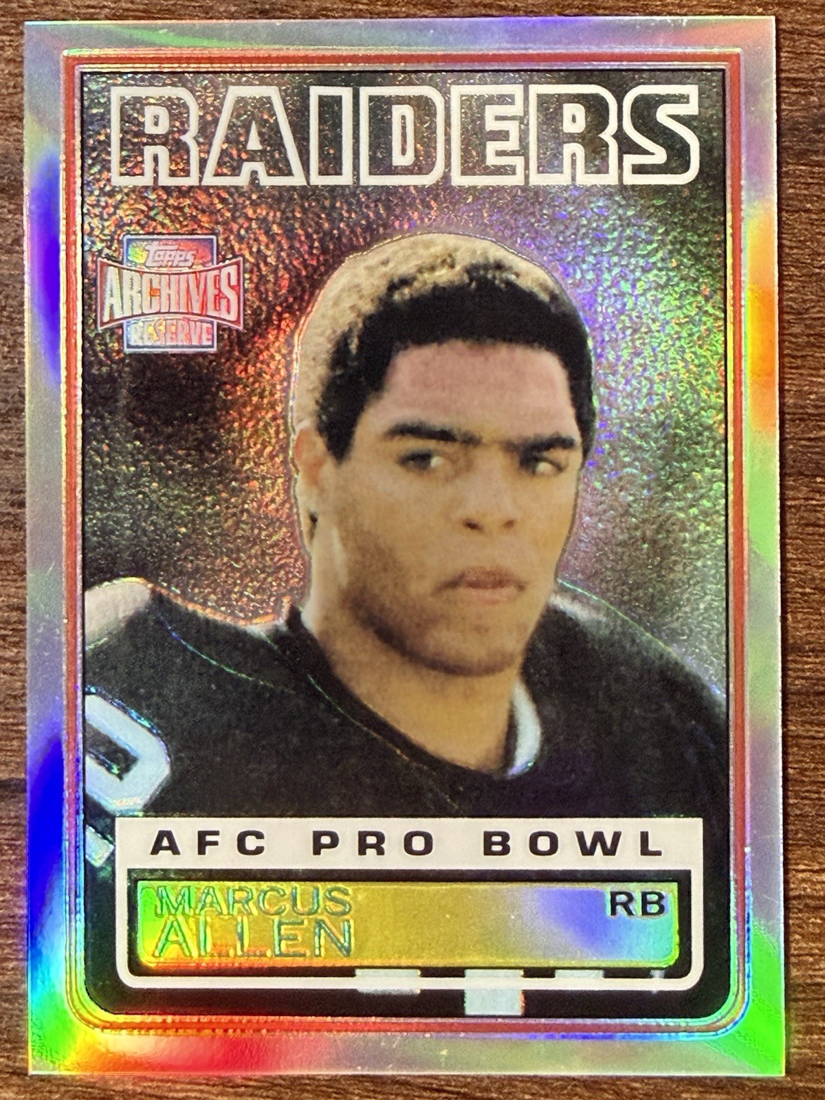 2001 Topps Marcus Allen Refractor #294 Archives Reserve 1983 Design Raiders