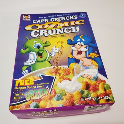 NEW 1999 Cap n Crunch Cozmic Cereal Cosmic Alien Quaker Vintage USA Captain 01