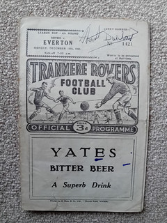 Tranmere Rovers v Everton 12th Dec 1960 League Cup