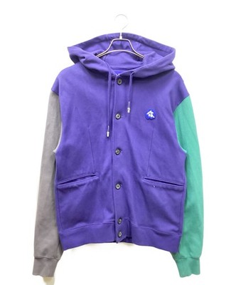 Authentic ADER Error Button Front Hoodie A2 Purple Men BKAFWJP01MU2 #2709
