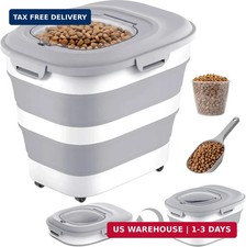 28 Lbs Dog Food Storage Container, Collapsible Cat Food Container  Airtight Pet