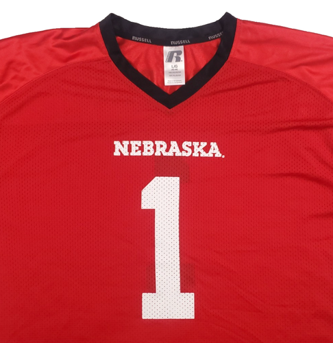 Nebraska Cornhuskers #1 Football Jersey Adult Large Red Russell Athletic Huskers - Picture 3 of 9