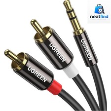 3.5mm to RCA Cable, 3.3FT RCA Male to Aux Audio Adapter HiFi Sound Headphone ...
