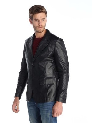 SIR RAYMOND TAILOR Lederjacke Ledersakko Echtleder Herren schwarz Gr. L