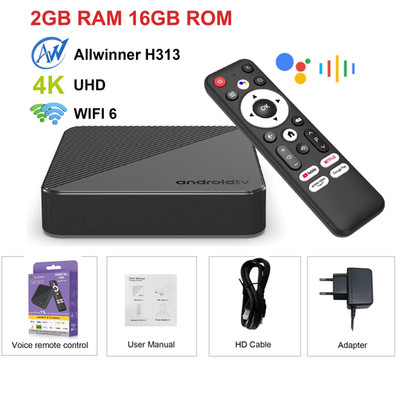 Android14 TV Box Smart Home Theater T1S Allwinnerh313 Chip Quad Core Wifi6 1000M