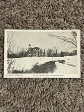 VTG Unposted Marquard Hall In Winter D.L Moody East Northfield Seminary Mass.