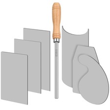 Card Scraper Burnisher and 6 Pcs Cabinet Scraper Set for Woodworking Card Woodwo