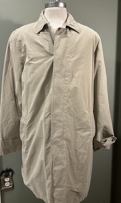 J. Crew Sutherland Trench Coat Tan Mens Sz Lg Classic Business Office Travel