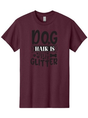 Dog-Hair-Is-My-Glitter Mens Graphic Tee, 100% Cotton, Casual Summer Wear
