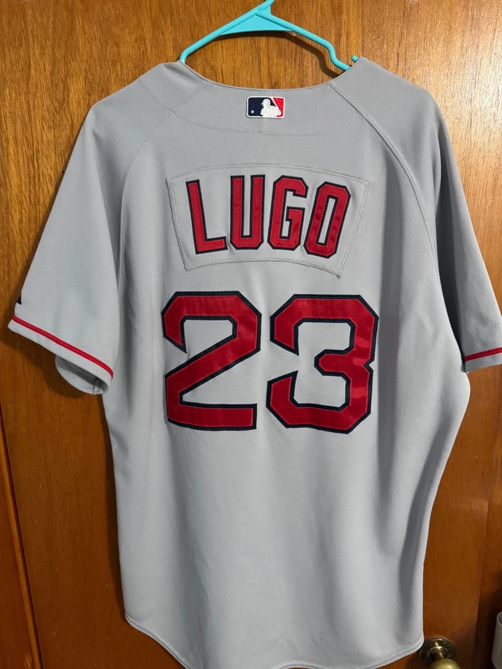 Camiseta Boston Red Sox 2008 usada em jogos Road #23 LUGO - Imagem 2 de 3