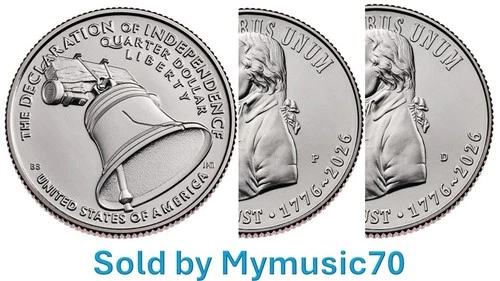 2026 P & D Declaration of Independence Semiquincentennial Quarter  **ON HAND**