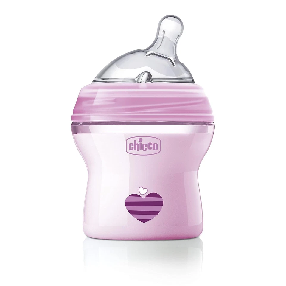 Biberón Chicco Baby Leche y Agua Color Rosa 150ml Capicity Foto 2 de 4