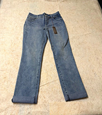 Chico's So Slimming Women's 0 Blue Medium Wash Mid Rise Straight Leg Jeans