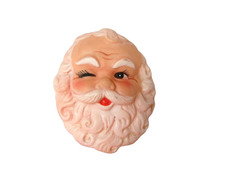 Vintage Fibre Craft Winking Santa Doll Face Rubber 3" Christmas DOLL MAKING