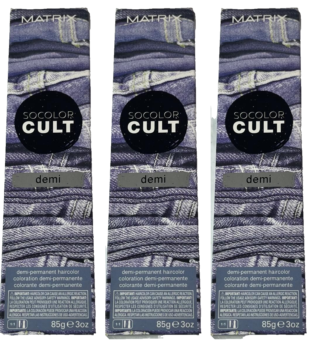 3 Matrix SOCOLOR CULT DEMI PERMANENT Hair Color 3 oz ea